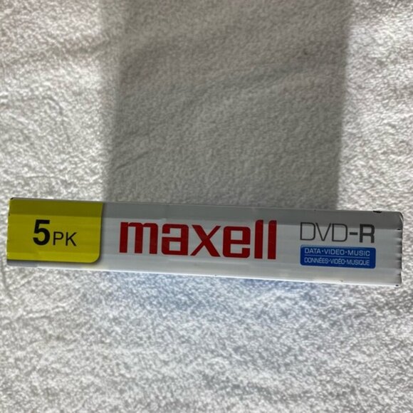 Vintage Maxell DVD-R Write Once Single Sided 4.7GB 120 Min 5 Pack Blank Discs - Picture 8 of 10